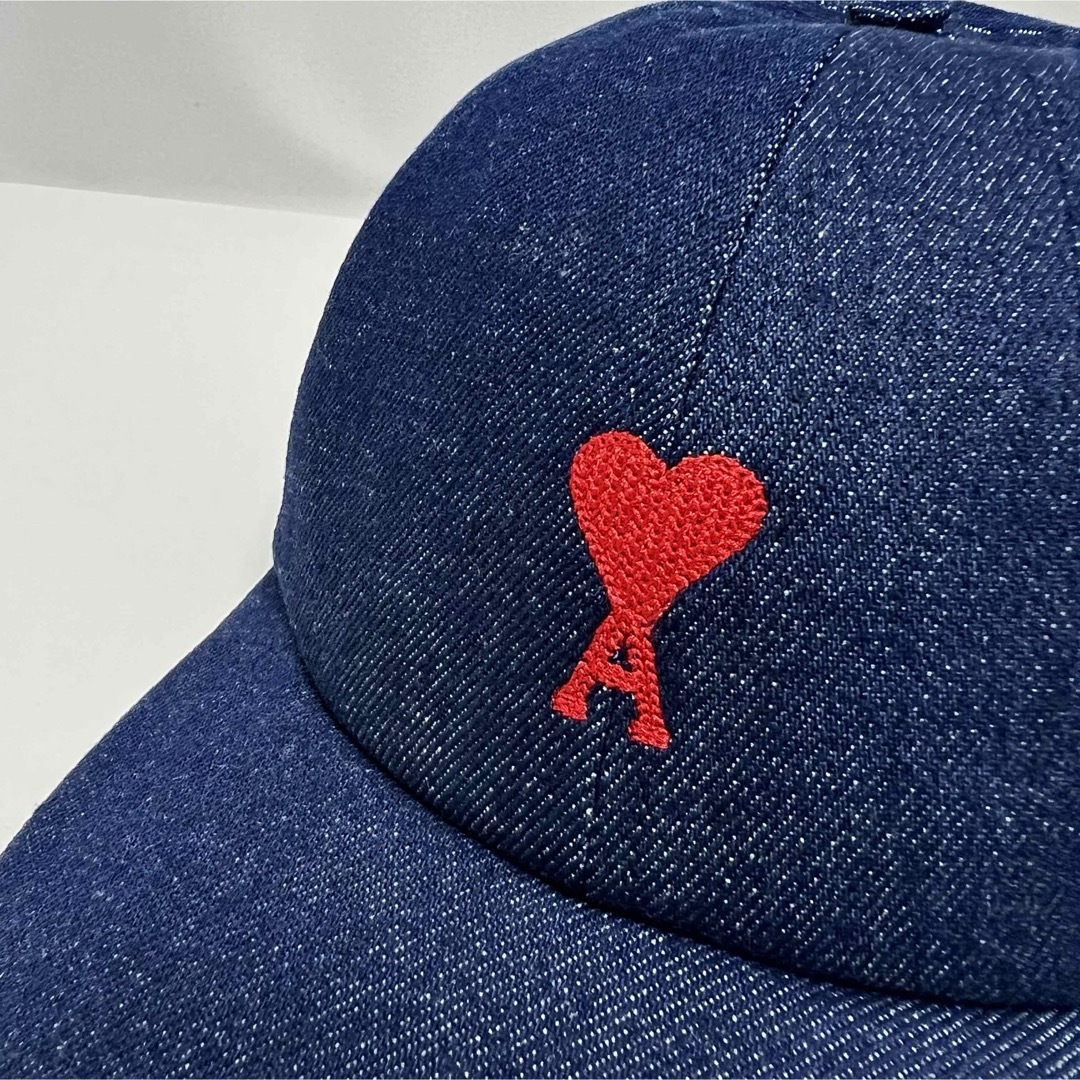 ami - 新品 AMI PARIS アミ 刺繍ロゴ パリス デニム キャップ 帽子 CAP