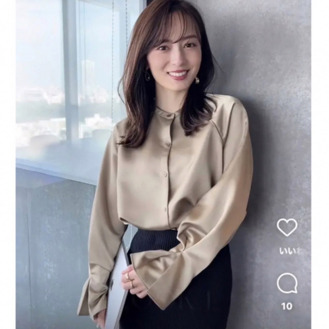 ánuans - anuans サテンパイピングラグランブラウスの通販 by ☆'s