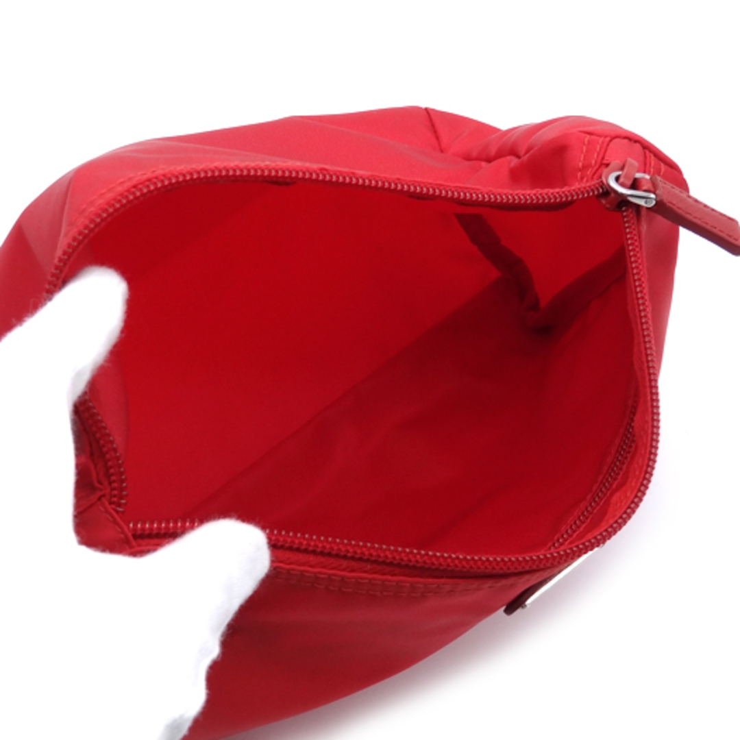 PRADA - プラダ ナイロン ポーチ トライアングルロゴ レッド 赤 1NA012