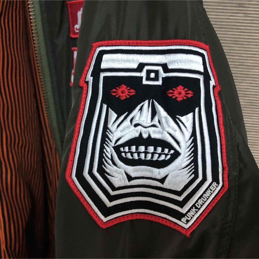 PUNK DRUNKERS - パンクドランカーズ】スカジャン MA1 カーキー ククイ