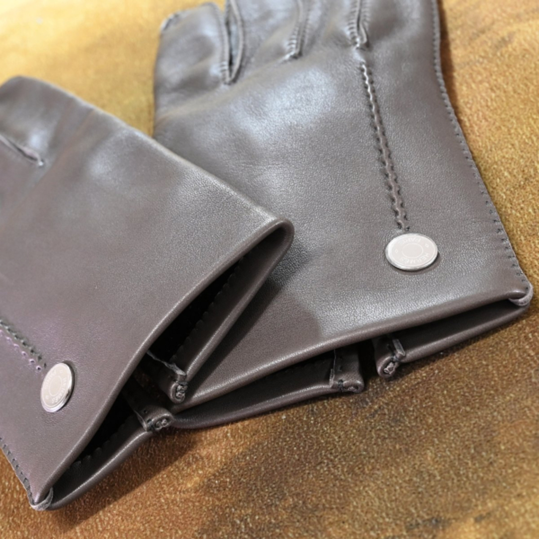 HERMES - 本物 新品同 エルメス 最高級ラムスキン シルバークルード