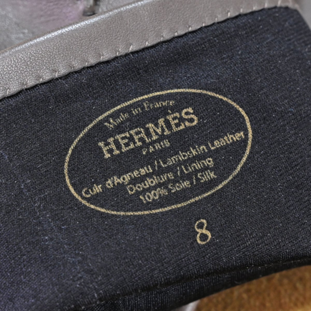 HERMES - 本物 新品同 エルメス 最高級ラムスキン シルバークルード