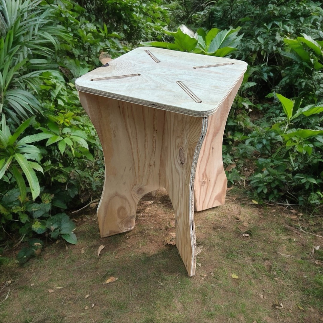 木製 スツール ペケ台 ランタンスタンド チェア 組み立て式 椅子 WV-04