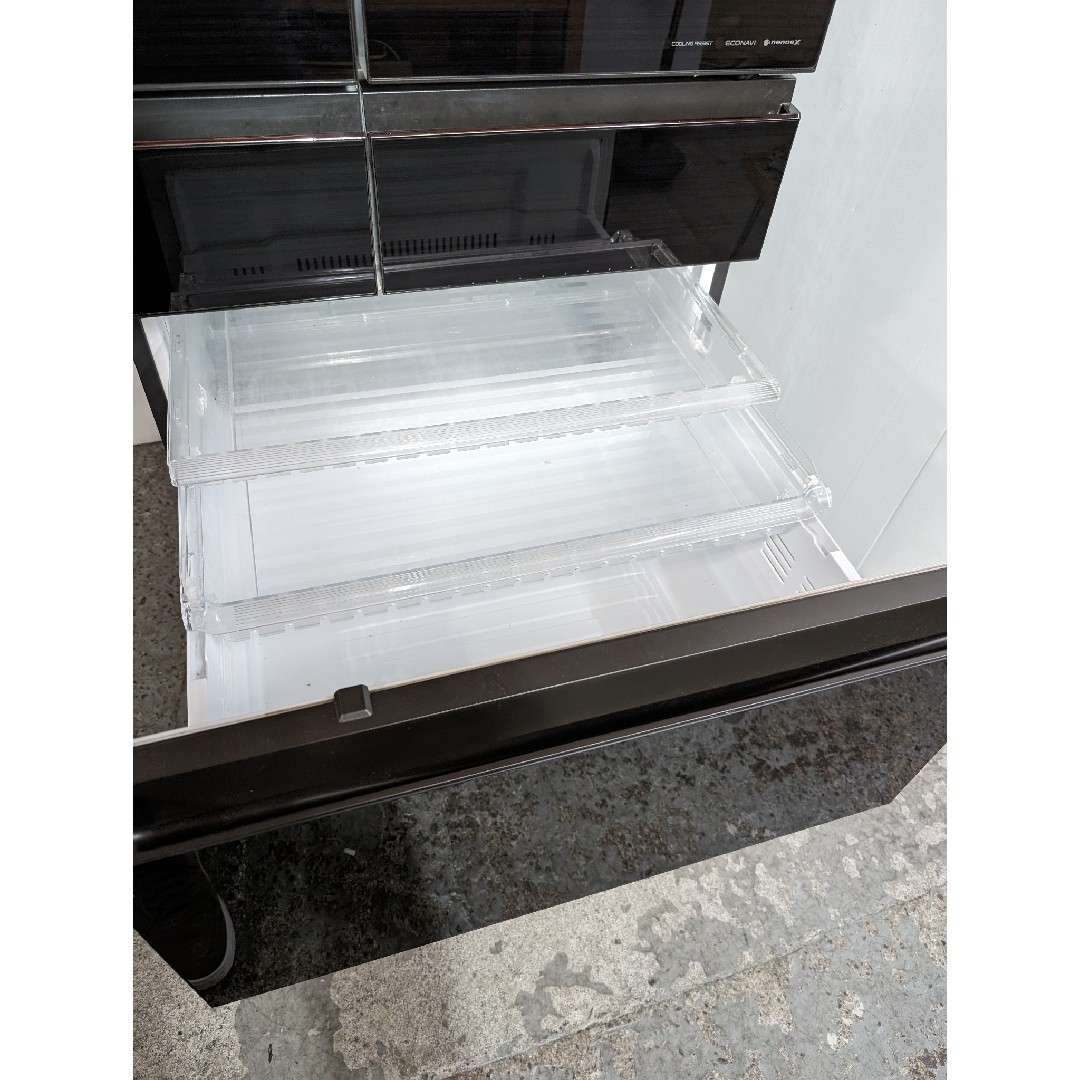 Panasonic - 冷蔵庫 パナソニック アルベロダークブラウン 木目ガラス