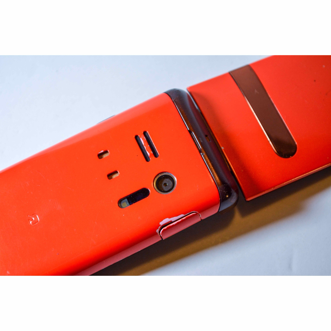 京セラ - エーユー au KYY06 オレンジ 京セラ KYOCERA ガラケー 携帯