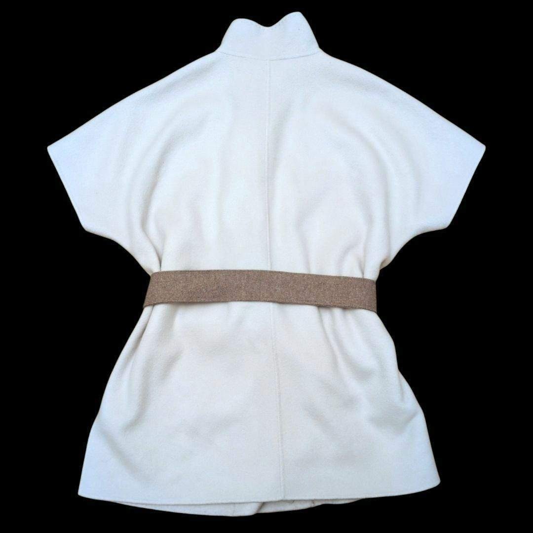 美品 ベルト付き】モラビト カシミヤタッチ ショートスリーブコート