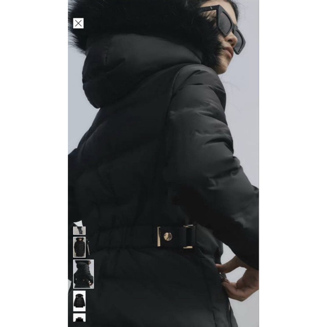 ZARA - ZARA セミロング丈フード付きダウンジャケットの通販 by はな