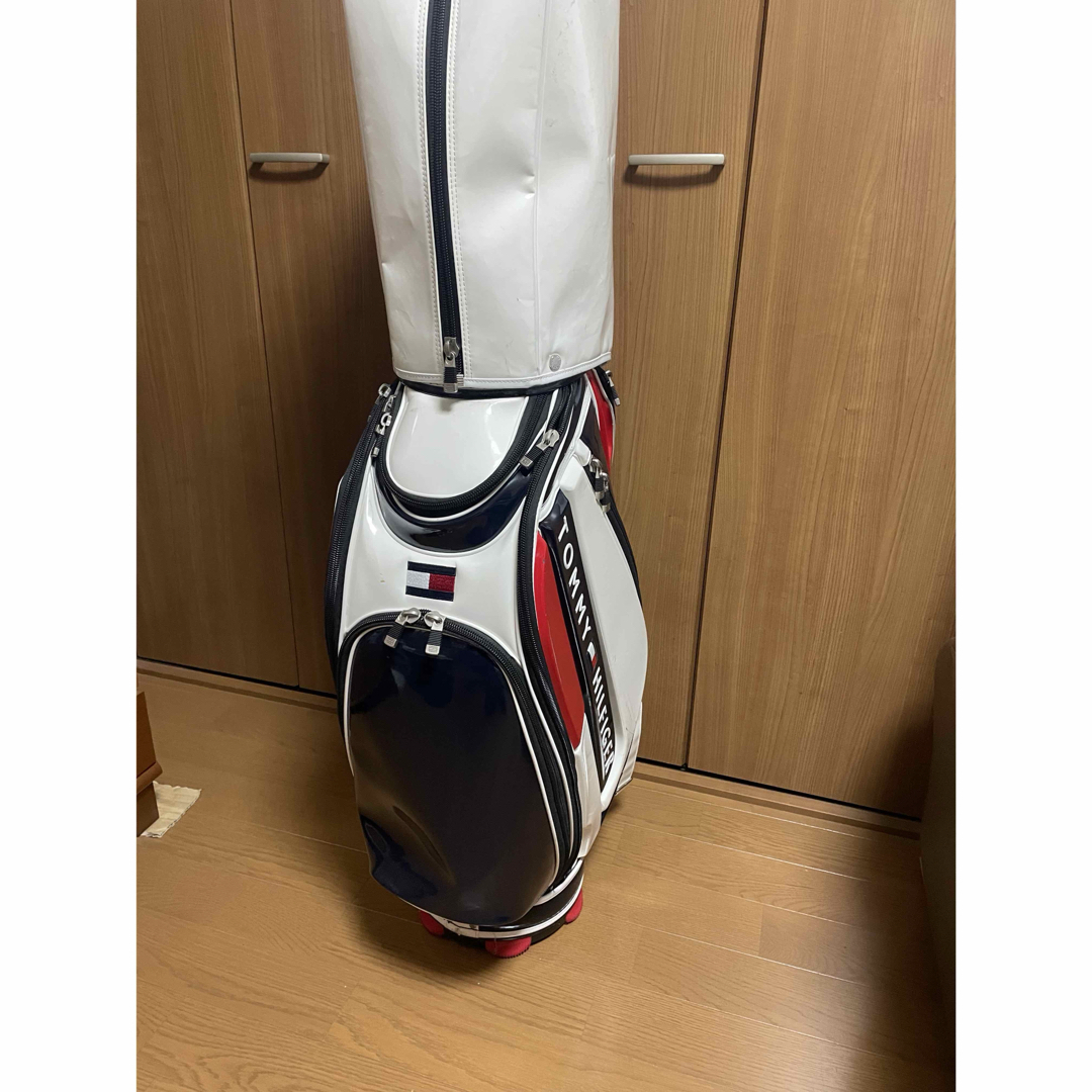 トミーヒルフィガー キャディバッグ +ヘッドカバーセット 中古品 送料無料