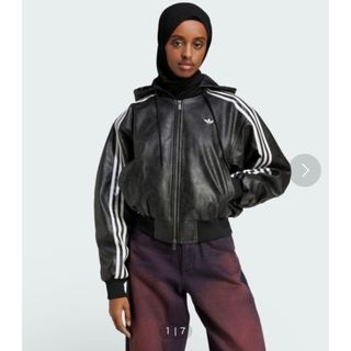 adidas - adidas フェイクレザージャケット【値引き中‼︎】の通販 by