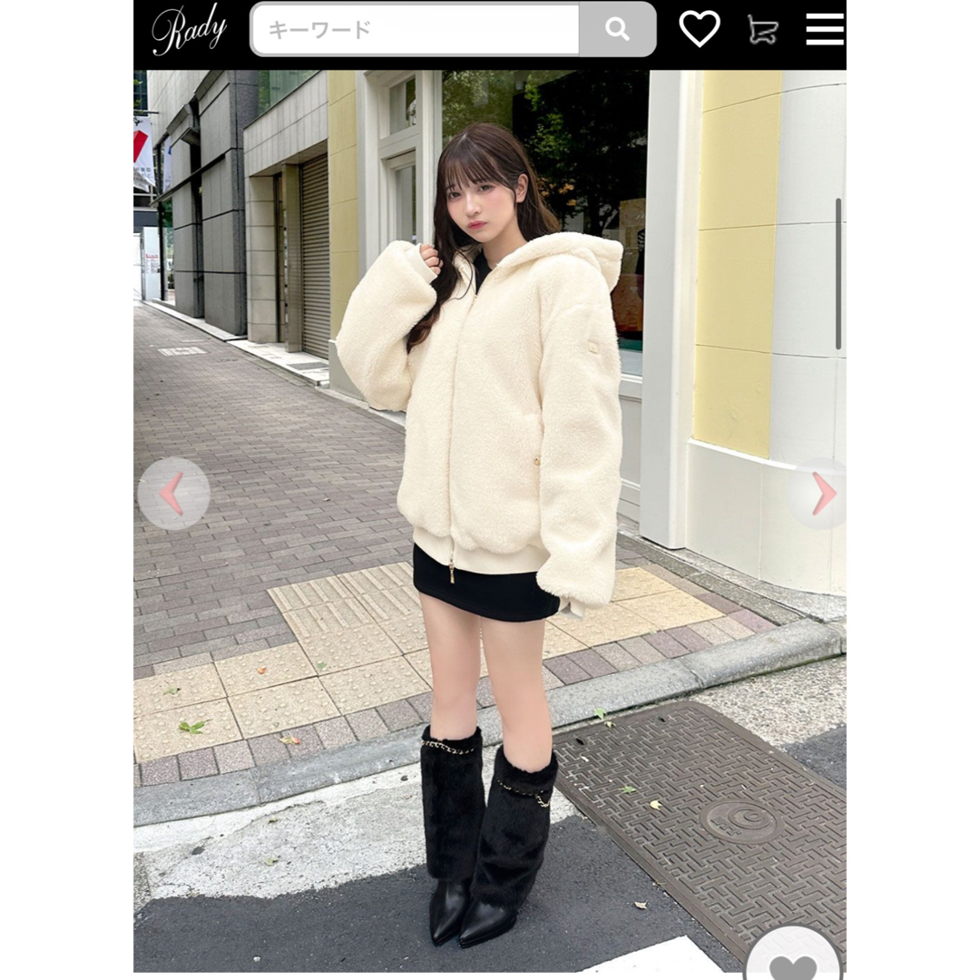 Rady - Rady レディ定価16000円オーバーフーディアウター白 12時間以内