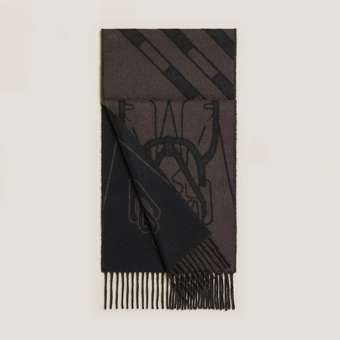 HERMES - 【新品・未使用】エルメス カシミヤマフラー テットアテット