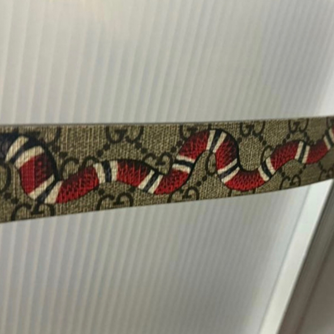 GUCCI - グッチ スネークプリントGGベルト ベージュの通販 by ちゃちゃ