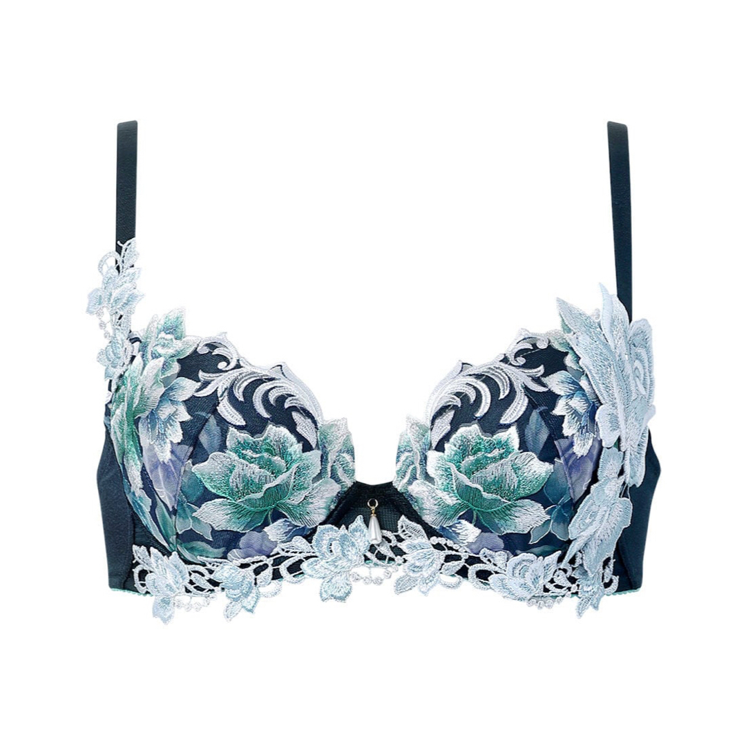 Wacoal - サルート26グループPアップブラソングセット(ブルーグリーン