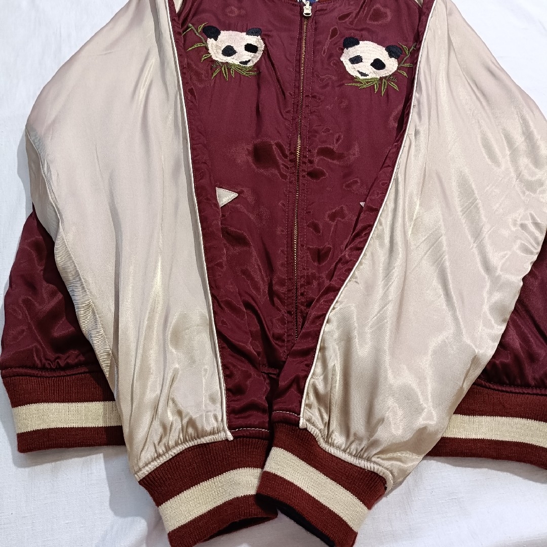 HOUSTON - ヒューストンスカジャン リバーシブル パンダ 富士山 龍 鷹