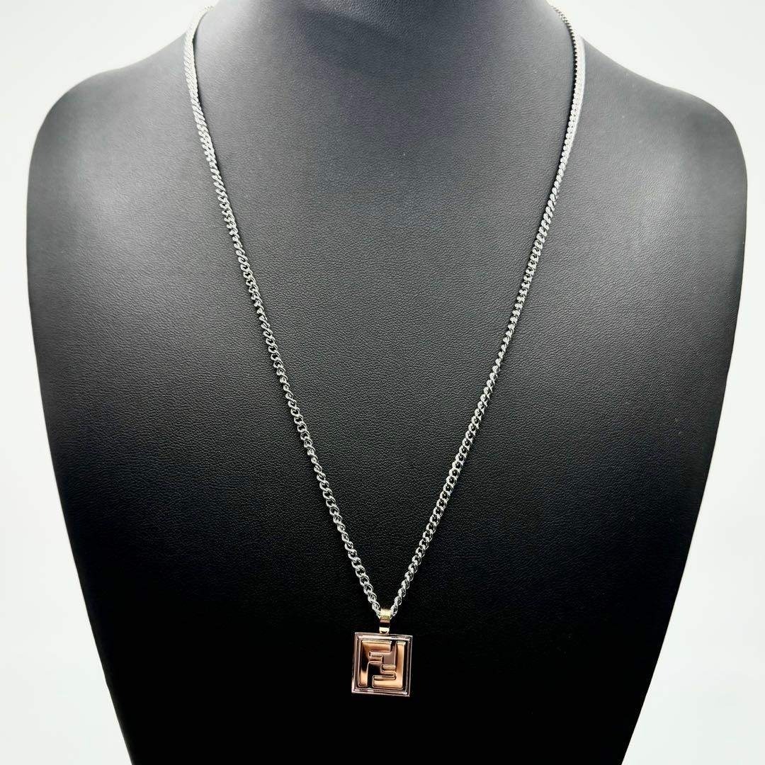 美品 FENDI 目黒蓮 着用 ネックレス FFロゴ シルバー ゴールド 現行