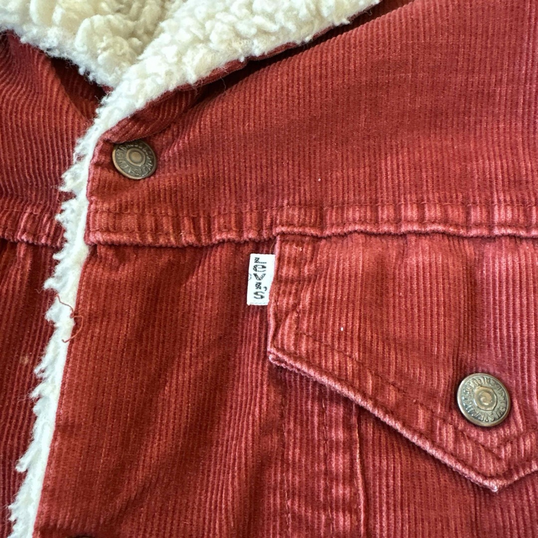 Levi's - 美品 Levi's 70s ボアジャケット コーデュロイ M USA レッド