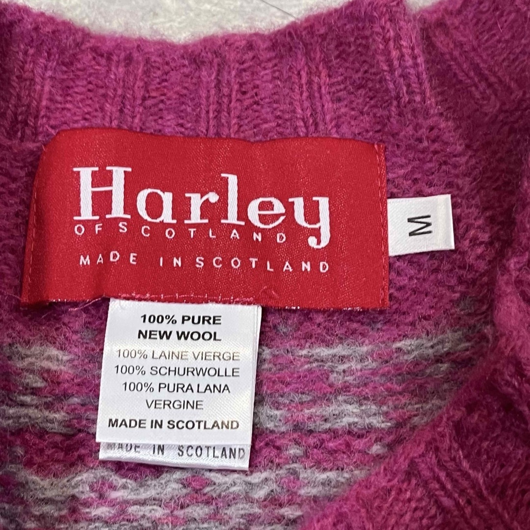 ハーレーオブスコットランド ノルディック柄 ニットピュアニューウール
