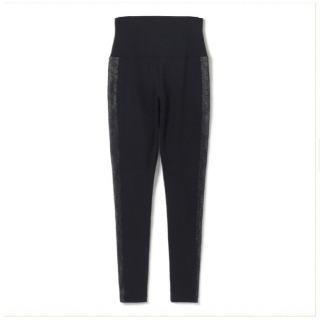 CHACOTT - チャコットバランス サイドレースコンビレギンス ブラックM