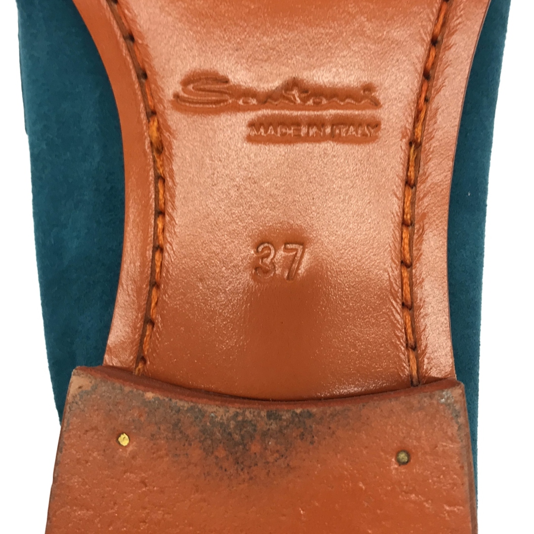 Santoni - SANTONI サントーニ スエードローファーシューズ ブルー 37