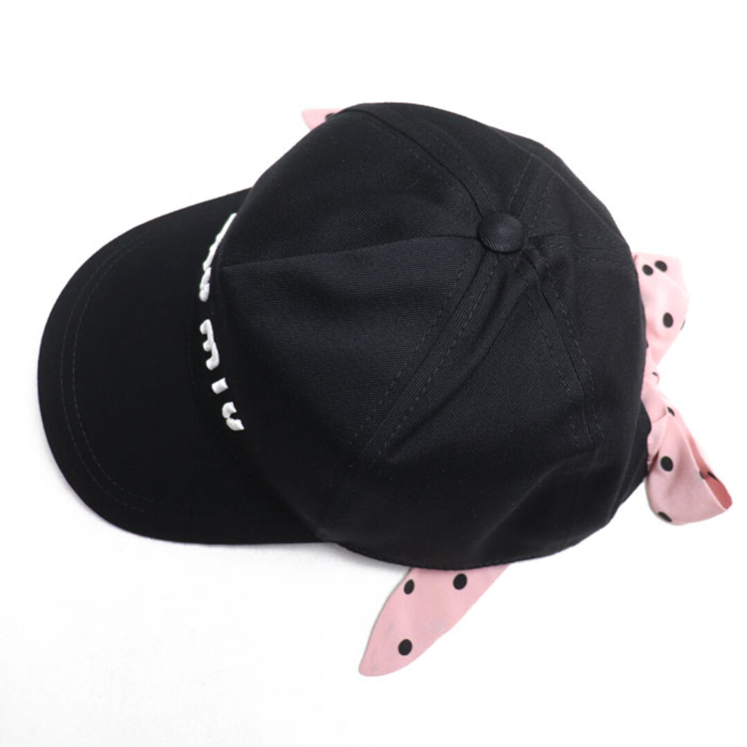 MIU MIU - MIUMIU ミュウミュウ ドット柄 リボン付き キャップ