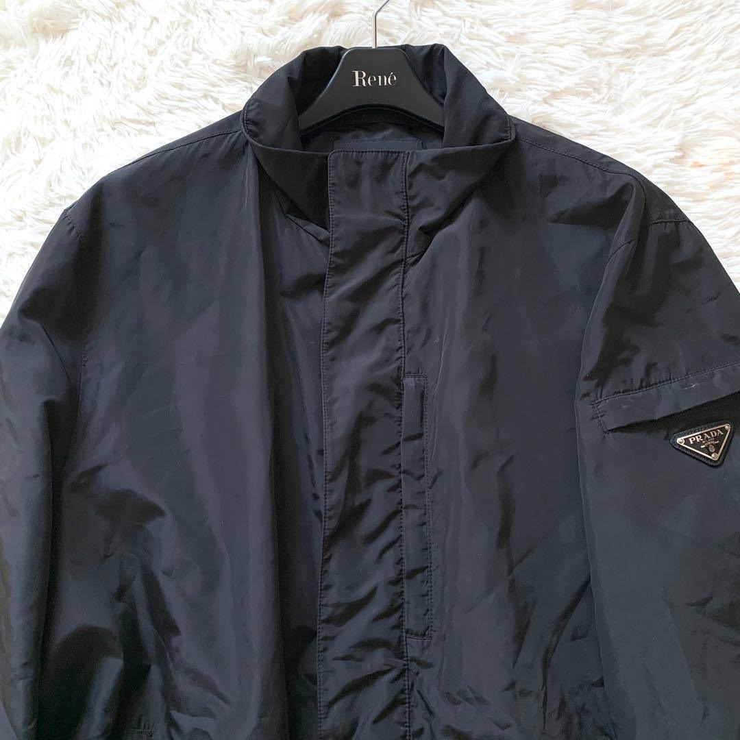 PRADA - 極美品✨プラダ 2022 ジャケット ナイロン 三角ロゴ 黒