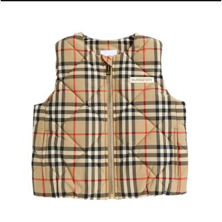BURBERRY - 美品☆バーバリーロンドン ノバチェックダウンベスト 白 M