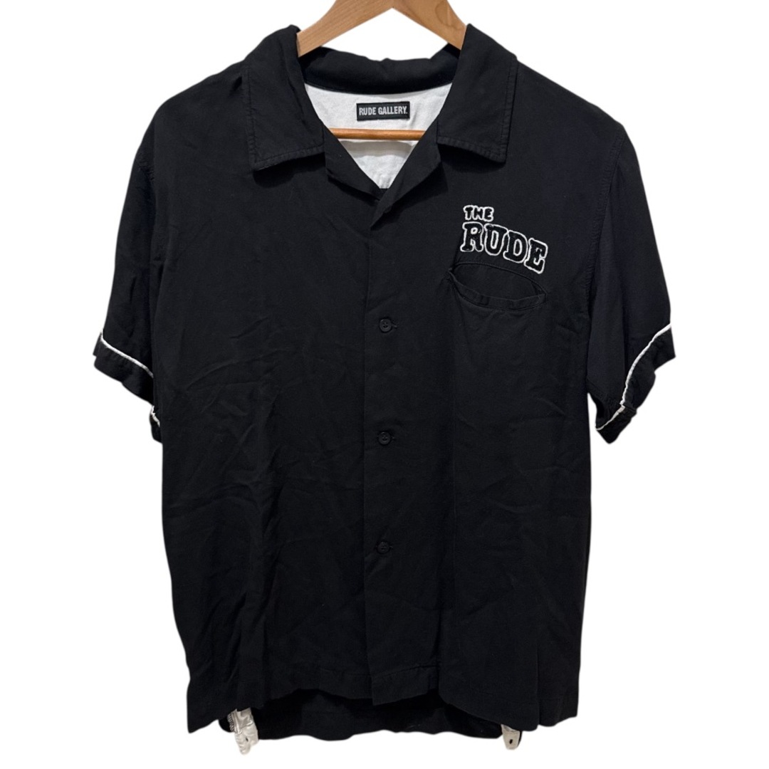 Rude ルードギャラリー/RUDE GALLERYボーリングシャツ【4】黒アロハ