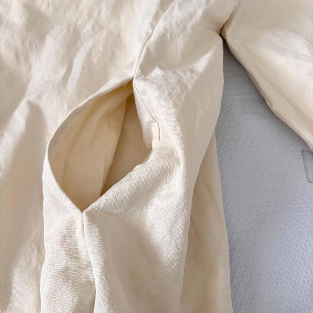 BEARDSLEY - BEARDSLEY リネンポリバルーン袖コート オフホワイト