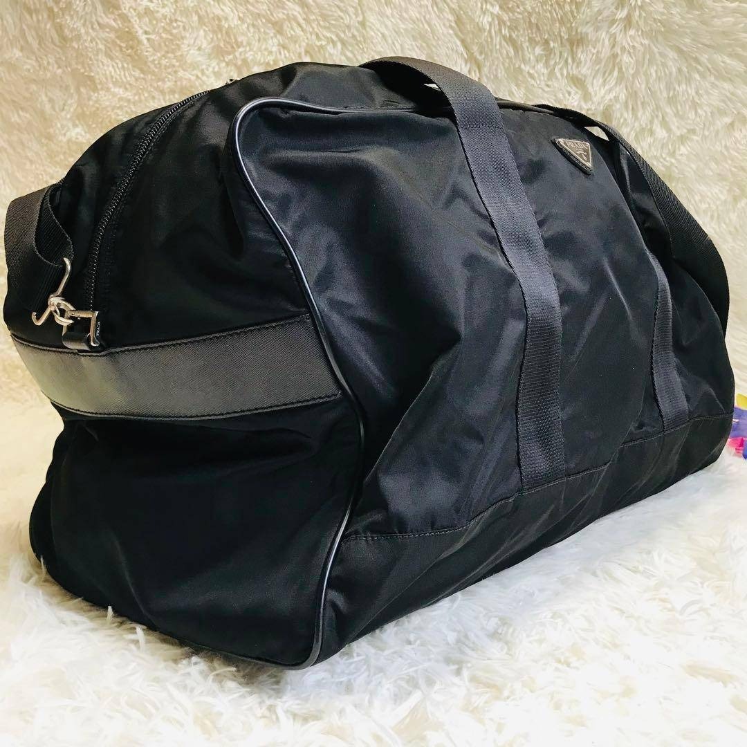 PRADA - 【極美品】プラダ ボストンバッグ 2way ナイロン 黒 三角ロゴ