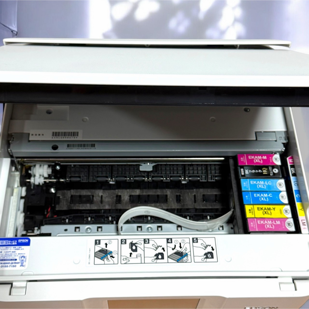 EPSON - ☆極美品 エプソン EP-881AW ホワイト A4 インクジェット