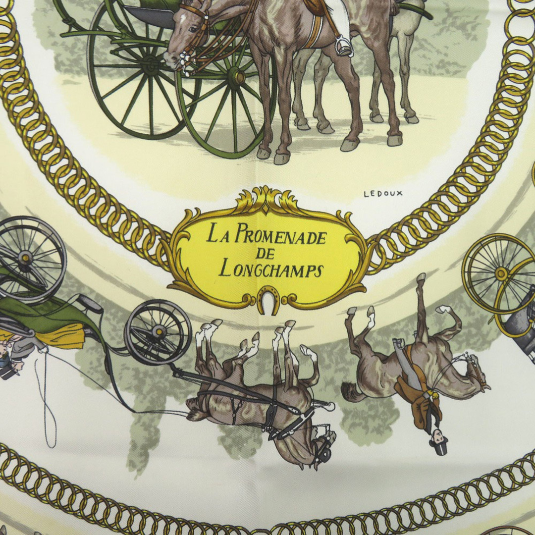 HERMES - 美品 エルメス カレ90 ロンシャンへの散歩 LA PROMENADE DE