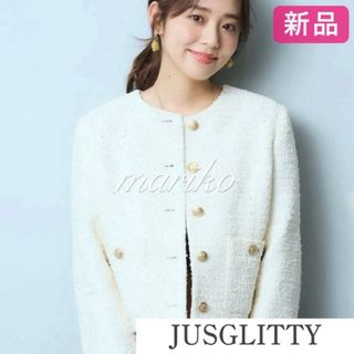 JUSGLITTY - ツイードティアードプルオーバー の通販 by YU -YU