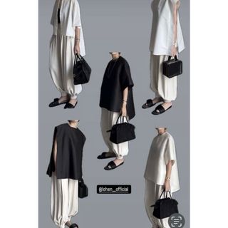 ENFOLD - エンフォルド ダブルサテン サロペットDRESS ドレス