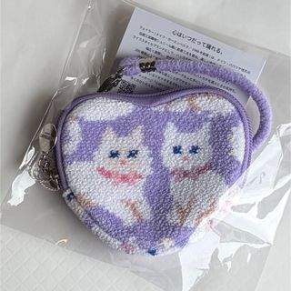 FEILER - FEILER WEBカラー ハート型ポーチ♩モフモフネコチャン♩の