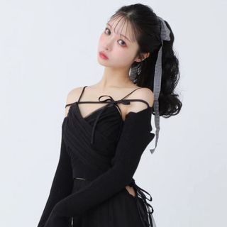 andmary アンドマリー Natalie ribbon set グレーの通販 by ミナハハ's