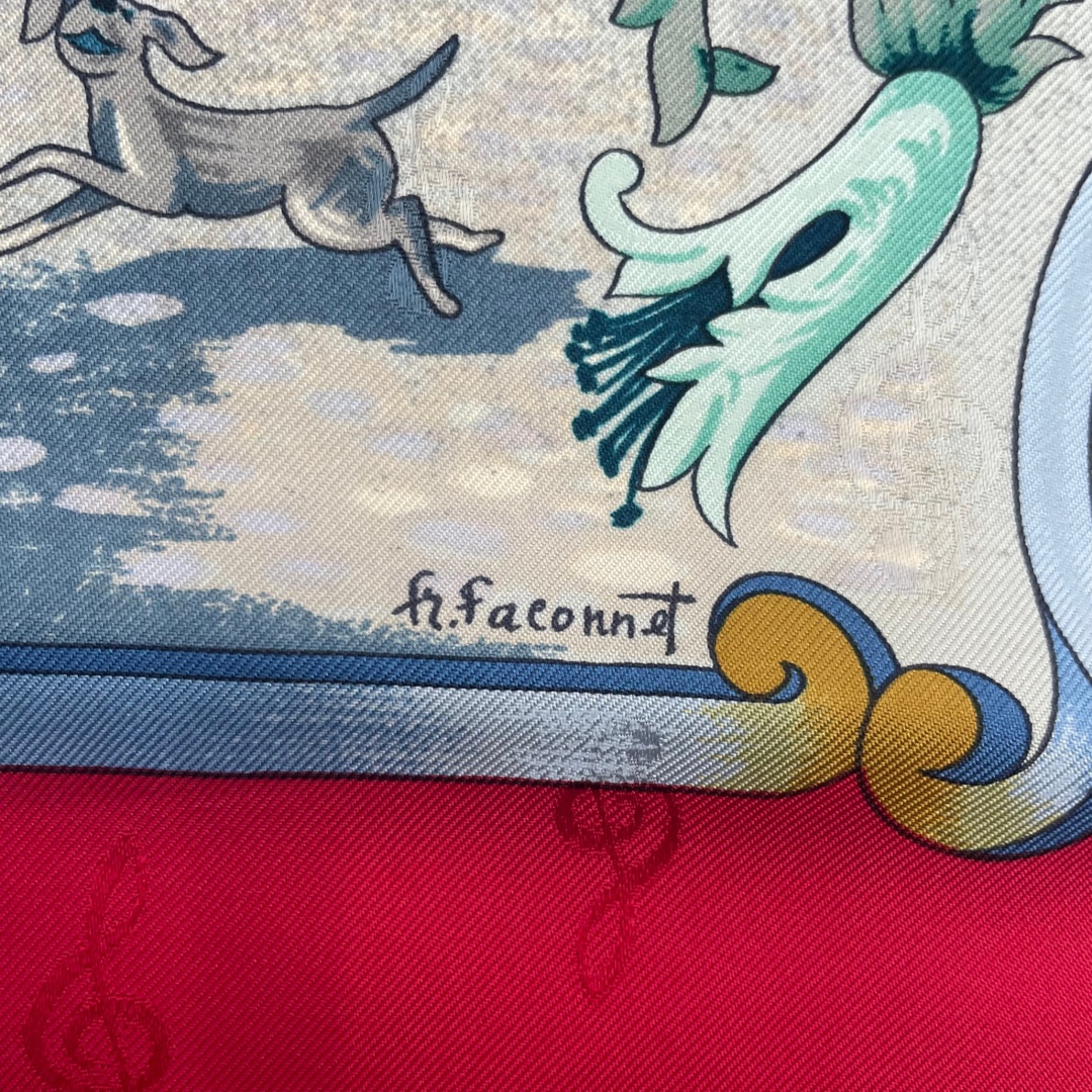 HERMES - 美品 HERMES エルメス スカーフ シルク カレ90 ORGAUPHONE ET