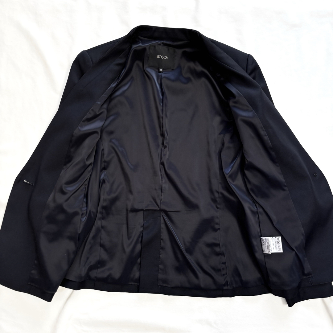 BOSCH - 極美品☆ボッシュ シルク混 スーツ セットアップ ノーカラー