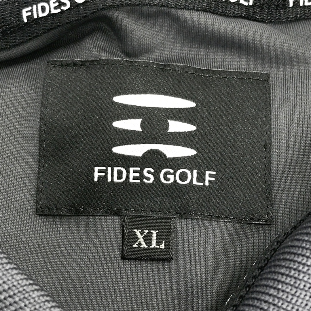 サイズ：XL FIDES GOLF フィデスゴルフ 半袖ポロシャツ グレー系