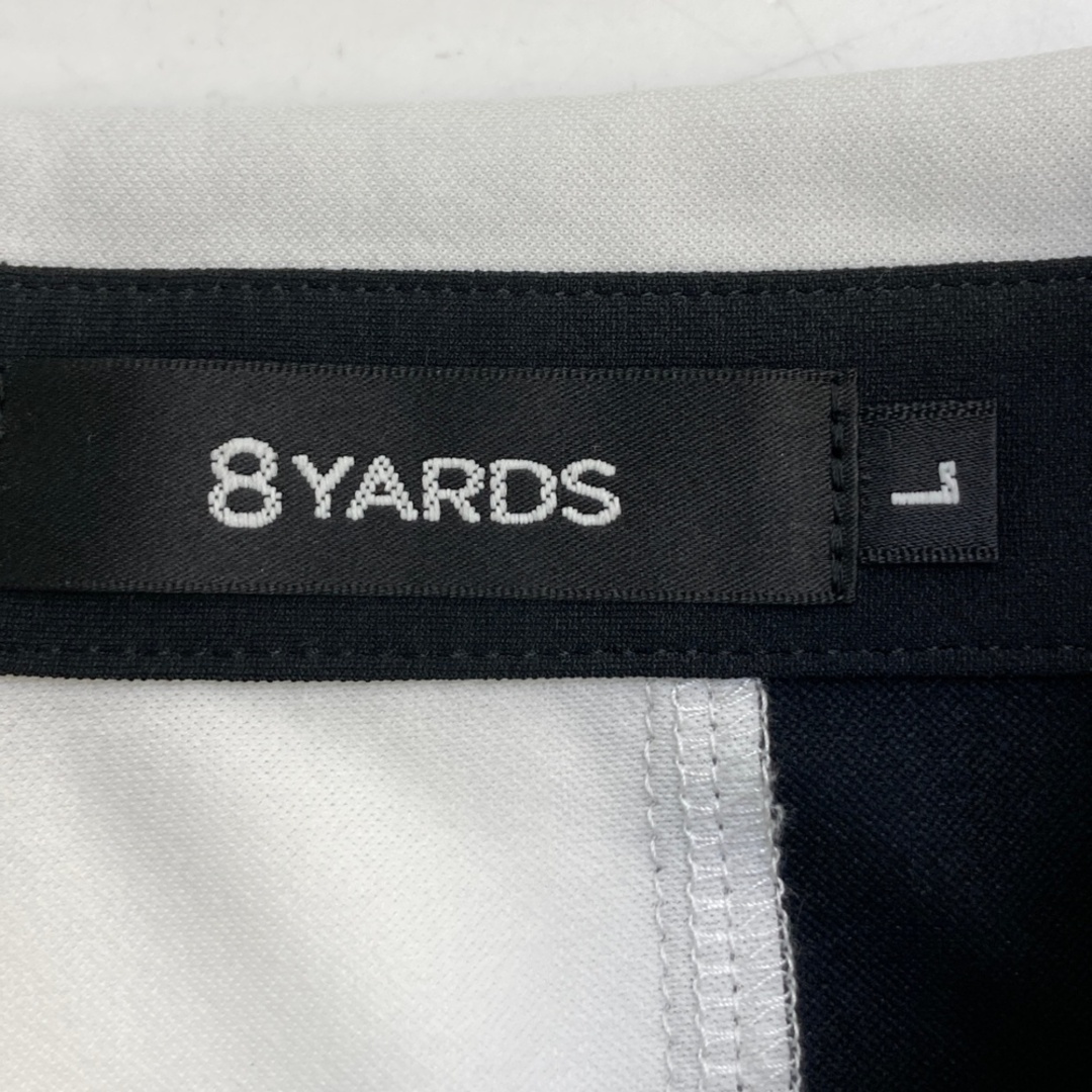 サイズ：L 8YARDS ハチヤーズ 半袖ポロシャツ バイカラー ホワイト系