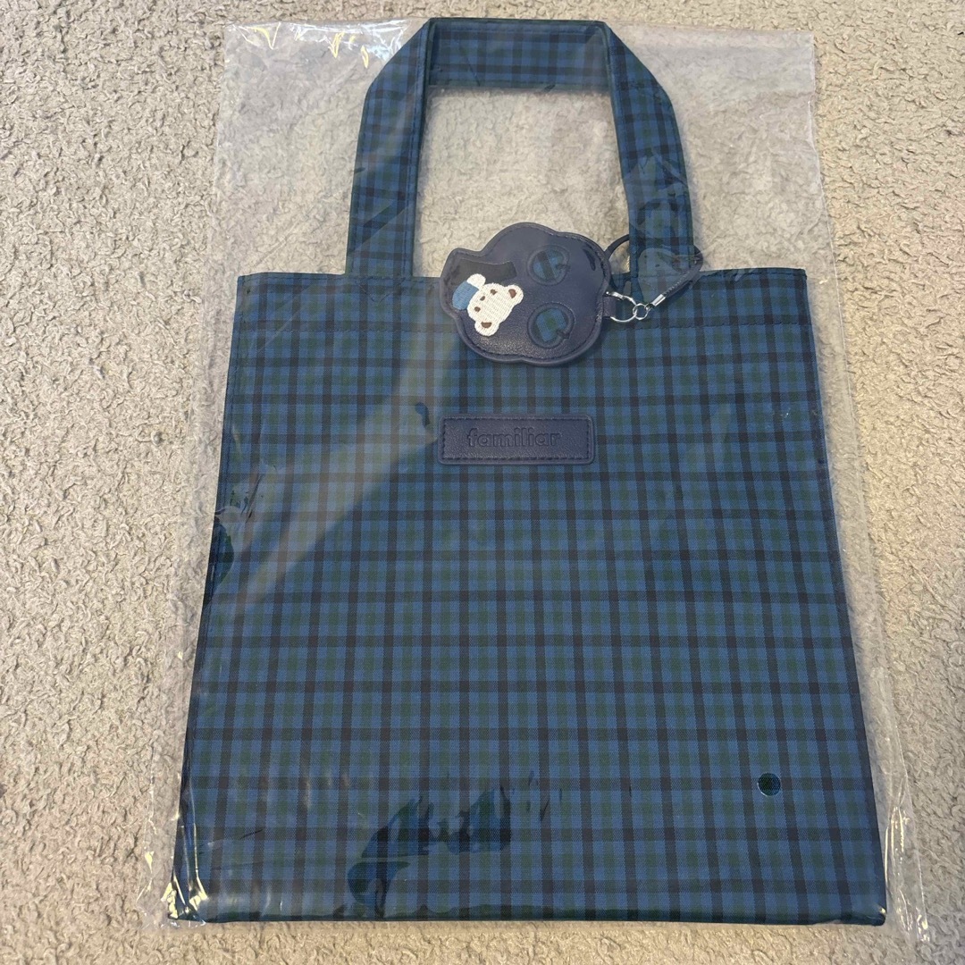 familiar - 【新品未使用】familiarトートバッグ 青系 ファミリア