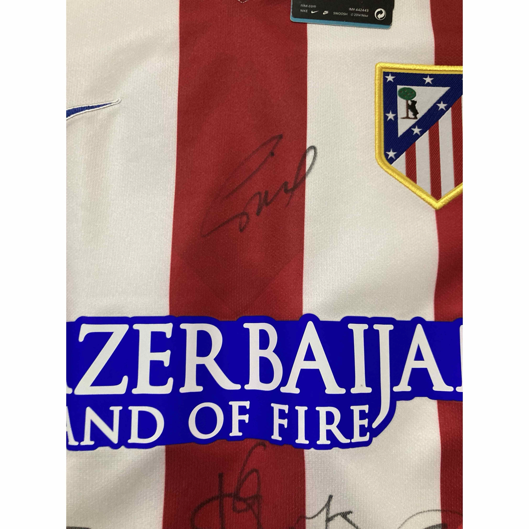 新品】アトレティコマドリード 14-15ホームユニフォーム6番コケ直筆