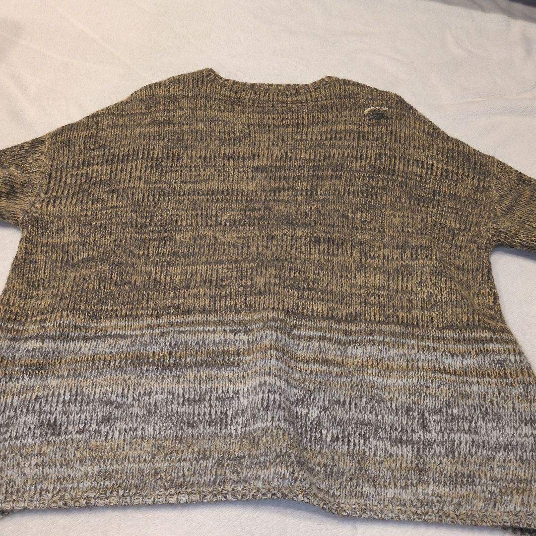 45R 花柄刺繍 ニット グラデーション アルパカ混