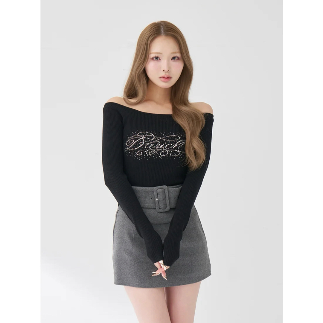 Darich - 新品タグ付き ダーリッチ ビジューロゴボートネックニット