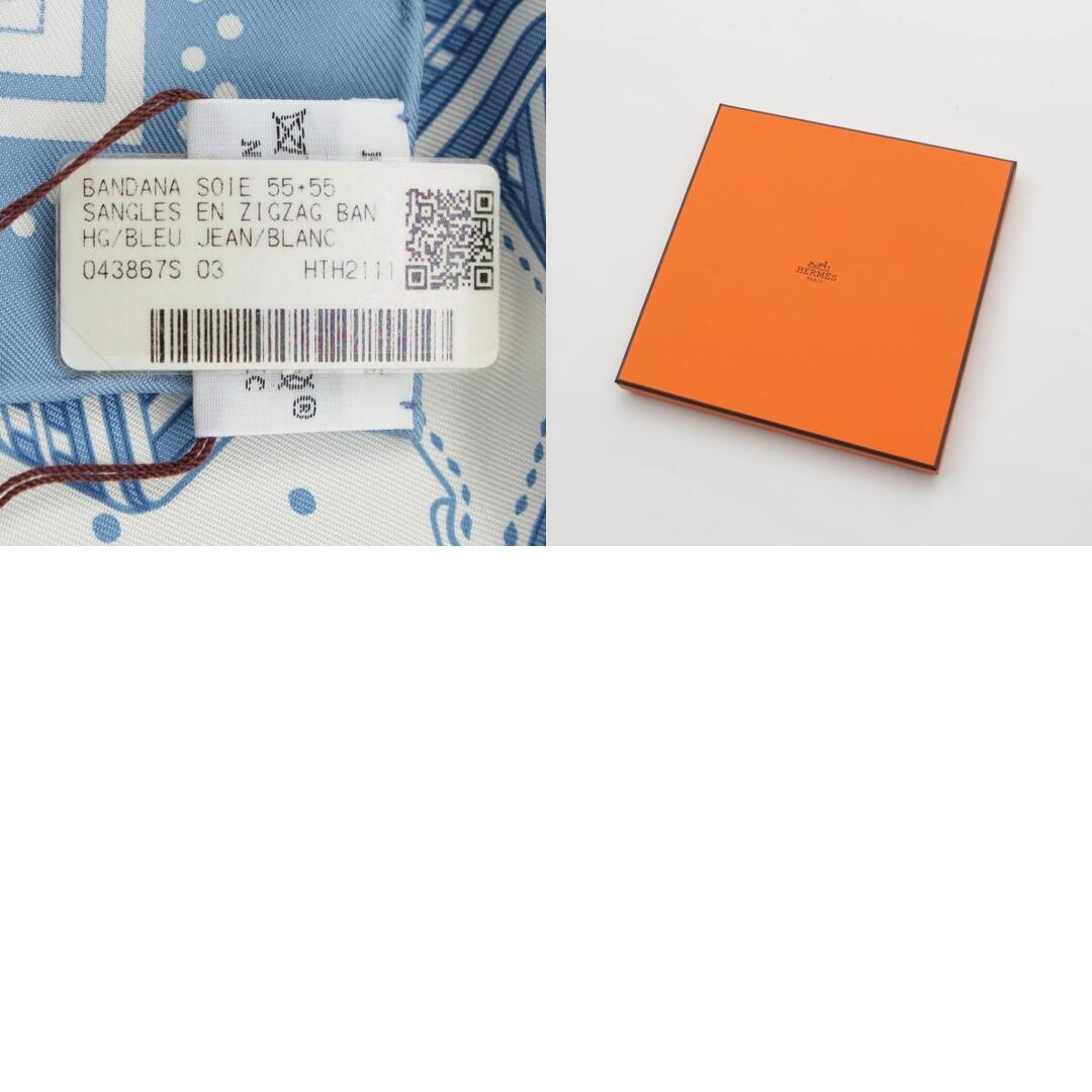 HERMES - エルメス カレ55 シルク SANGLES EN ZIGZAG ジグザグの