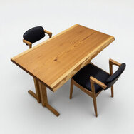 杉（スギ） 一枚板 ダイニングテーブル／1360mm 【A8789】 【一枚板