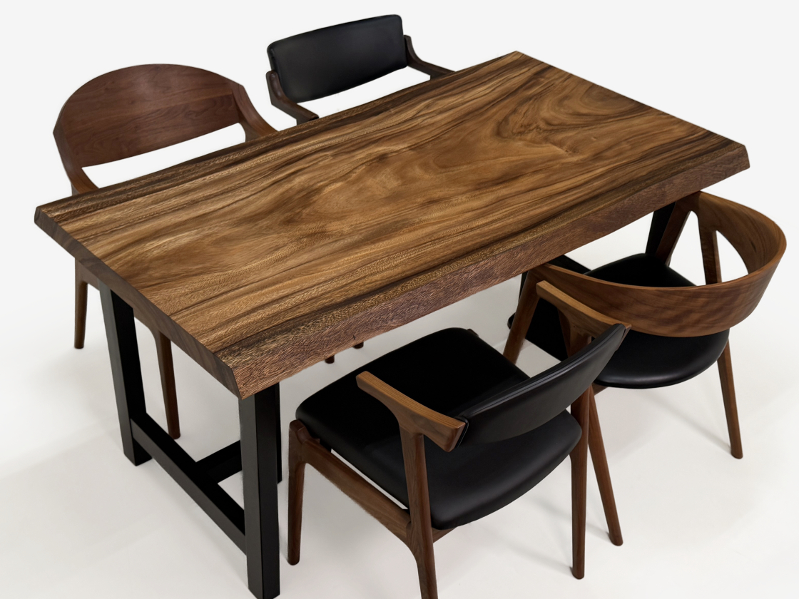 モンキーポッド 一枚板 ダイニングテーブル／1500mm 【A8515】 【一枚