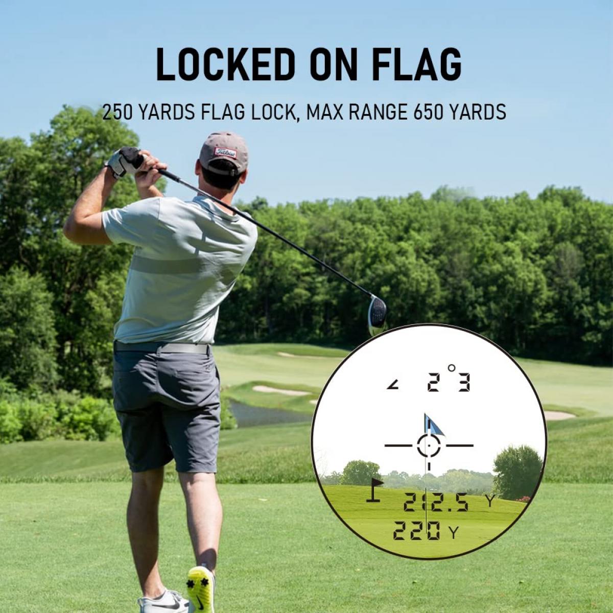 距離計望遠鏡ゴルフ距離計、スロープとフラッグロック振動、800ヤード