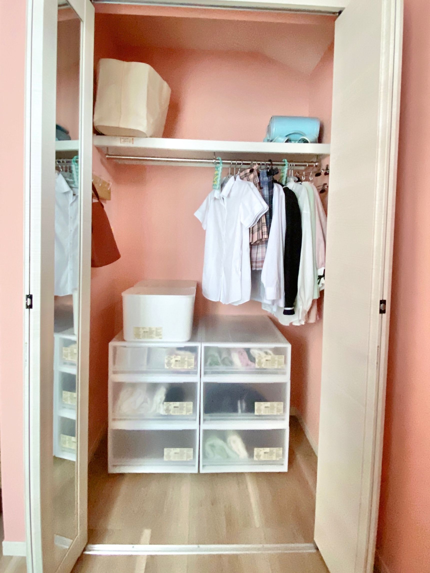 子ども部屋クローゼットを無印良品収納で整えました｜収納術や整理整頓