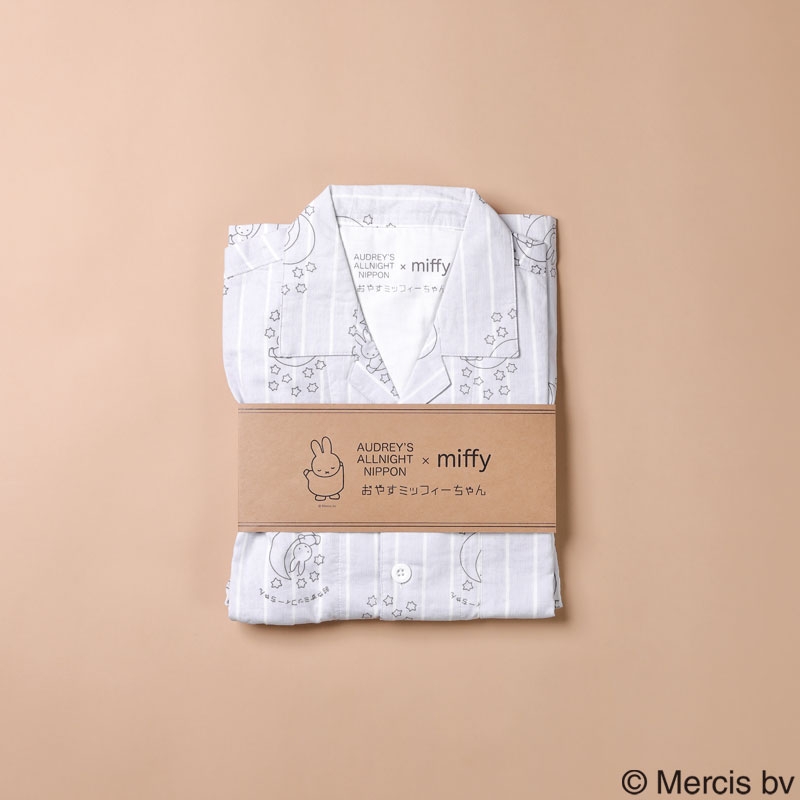 おやすミッフィーちゃんパジャマ（グレー×アイボリー）L / オードリー