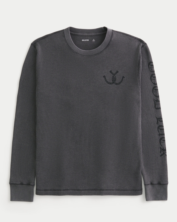 Men's Good Luck Graphic Thermal Crew Shirt | Men's Tops